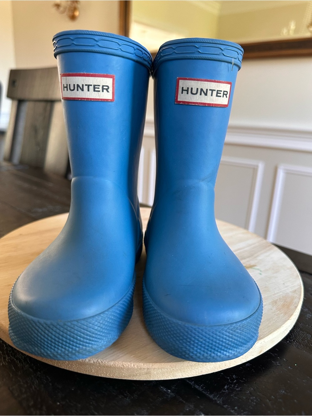 Hunter Kids Blue Rain Boots size 6/7
